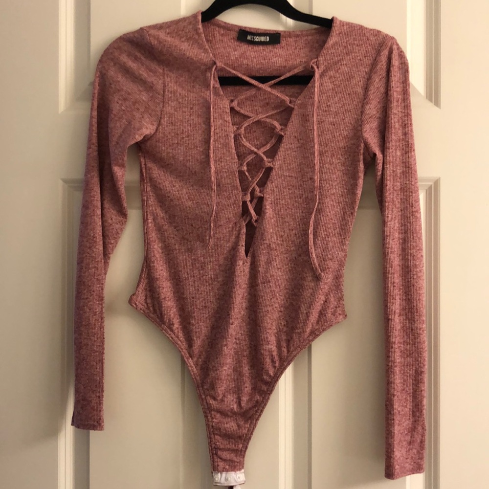 Missguided lace-up bodysuit